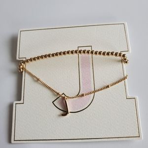 New J initial bracelet gold